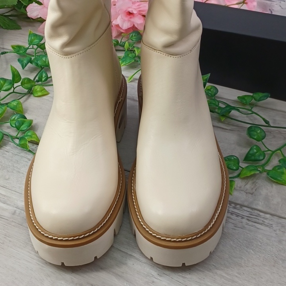 Arezzo Bailey Leather Tractor Boot NWOB